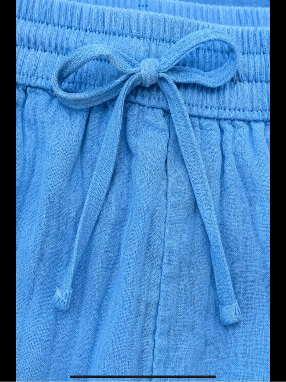 Coastal Sky Blue Cotton Gauze Beach Shorts NWT XL Drawstring Resort Cover Up